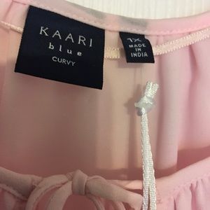 Kaari Blue Tops - KAARI Blue Curvy Blouse Kaari Blue Tops - KAARI Blue Curvy Blouse